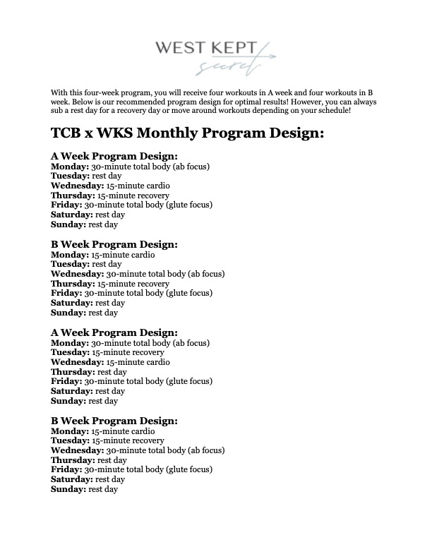 TCB x WKS Program Design